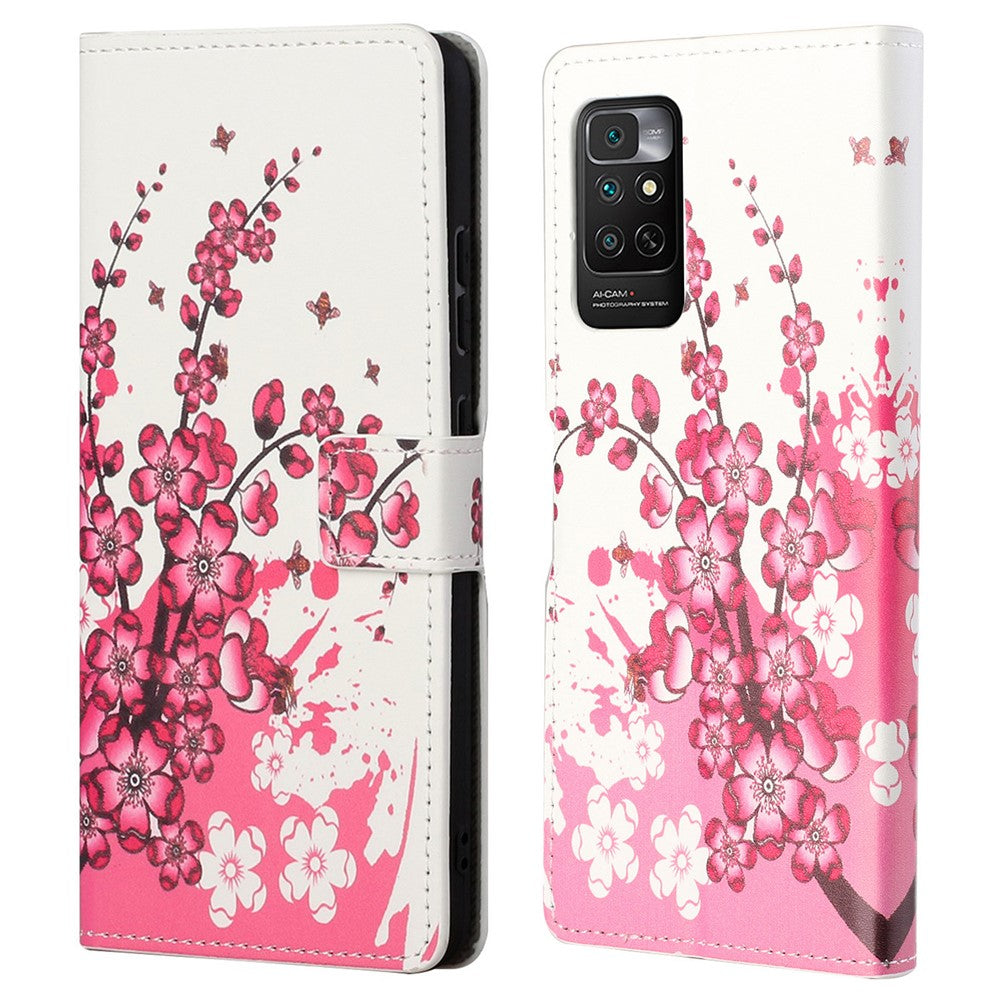 Xiaomi Redmi Note 11S 4G / Redmi Note 11 4G (Qualcomm) Mönstertryck PU-läder Plånboksfodral Stativfunktion Flipfodral