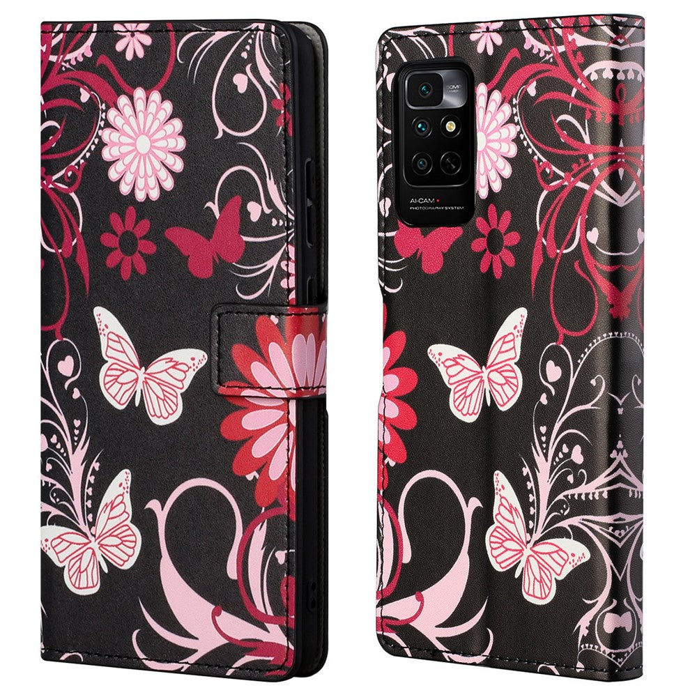 Xiaomi Redmi Note 11S 4G / Redmi Note 11 4G (Qualcomm) Mönstertryck PU-läder Plånboksfodral Stativfunktion Flipfodral