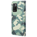 Xiaomi Redmi Note 11 4G (Qualcomm) / Redmi Note 11S 4G Korsstruktur PU-lädermobilskal Stativ Magnetiskt Flip Mönster Tryck Fodral