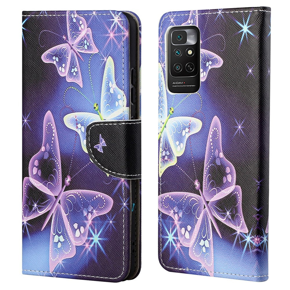 For Xiaomi Redmi Note 11 4G (Qualcomm) / Redmi Note 11S 4G Cross Texture PU Leather Phone Case Stand Magnetic Flip Pattern Printing Cover