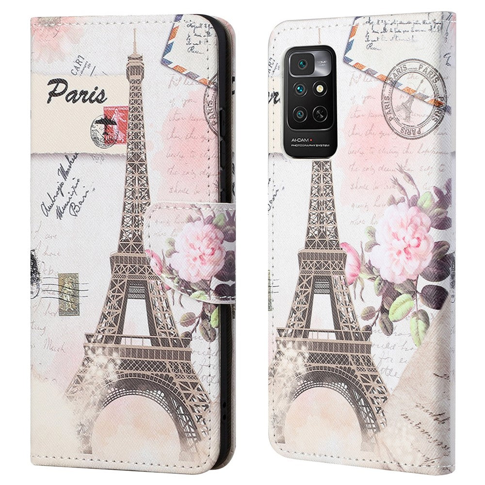 For Xiaomi Redmi Note 11 4G (Qualcomm) / Redmi Note 11S 4G Cross Texture PU Leather Phone Case Stand Magnetic Flip Pattern Printing Cover
