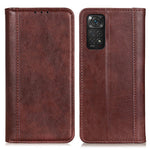 Xiaomi Redmi Note 11S 4G / Redmi Note 11 4G (Qualcomm) Litchi Texture Split Leather Case Stativ Dolt Magnetiskt Adsorption Stötsäkert Flip Plånboksfodral