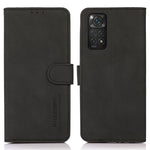 KHAZNEH Case for Xiaomi Redmi Note 11S 4G / Redmi Note 11 4G (Qualcomm), Textured PU Leather Folio Flip Wallet Case with Stand