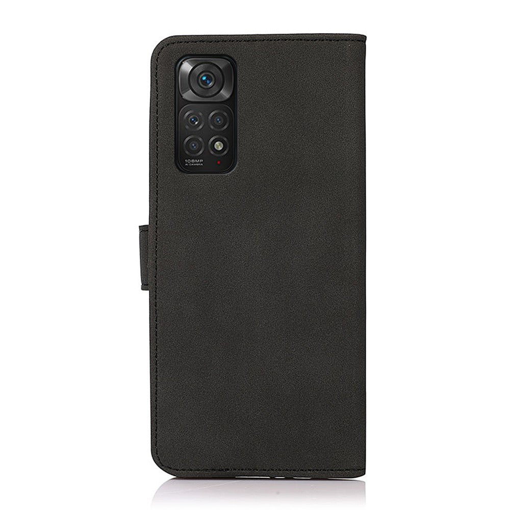 KHAZNEH Case for Xiaomi Redmi Note 11S 4G / Redmi Note 11 4G (Qualcomm), Textured PU Leather Folio Flip Wallet Case with Stand