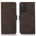 KHAZNEH-skal till Xiaomi Redmi Note 11S 4G / Redmi Note 11 4G (Qualcomm), texturerat PU-läderfodral med fällbart mönster och stativ