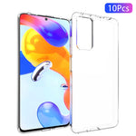 For Xiaomi Redmi Note 11 Pro 5G (Qualcomm)/4G (MediaTek) 10Pcs/Pack Inner Watermark-resistant Case Ultra-slim Clear Soft TPU Phone Protective Cover