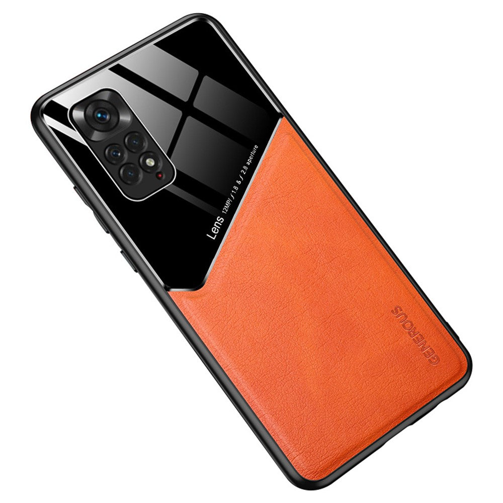 For Xiaomi Redmi Note 11 4G (Qualcomm)/Note 11S 4G Phone Case Shockproof Cover Anti-Fall TPU Frame Phone Protector with Magnetic Metal Sheet/Precise Cut-Out