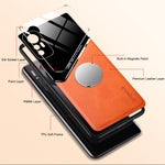 For Xiaomi 12 5G/12X 5G/12S 5G Precise Cut-Out Phone Case Shockproof Cover Anti-Fall Textured Leather Shell TPU Frame Protector with Magnetic Metal Sheet