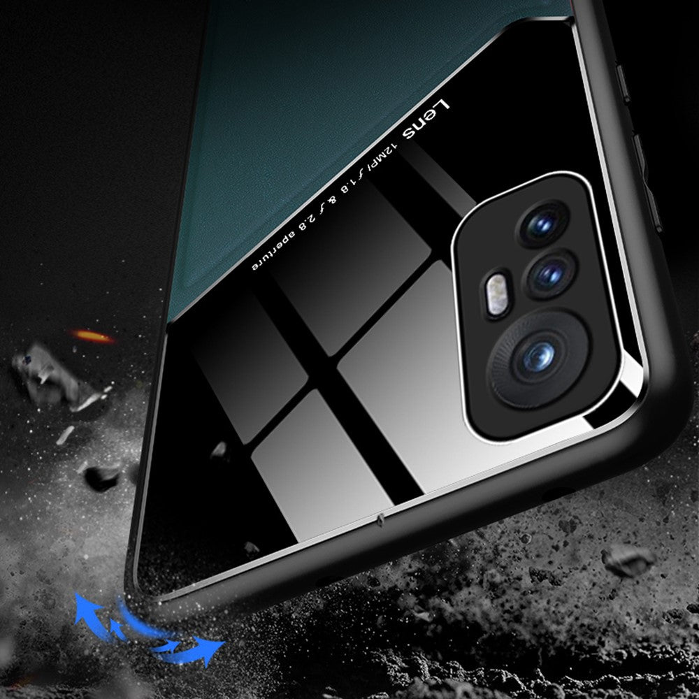 For Xiaomi 12 5G/12X 5G/12S 5G Precise Cut-Out Phone Case Shockproof Cover Anti-Fall Textured Leather Shell TPU Frame Protector with Magnetic Metal Sheet