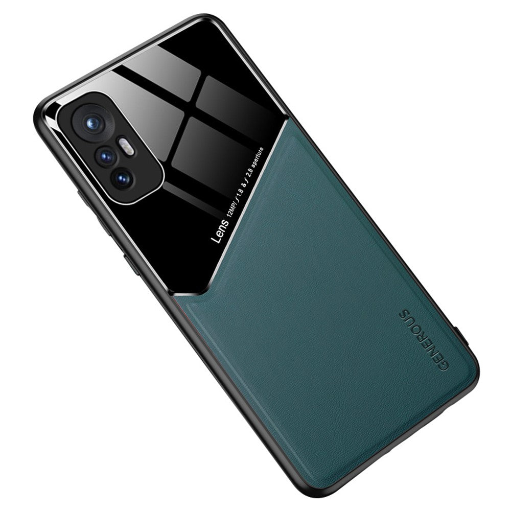 For Xiaomi 12 5G/12X 5G/12S 5G Precise Cut-Out Phone Case Shockproof Cover Anti-Fall Textured Leather Shell TPU Frame Protector with Magnetic Metal Sheet