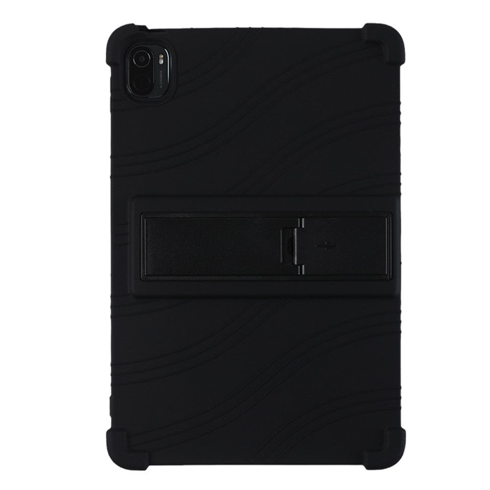 For Xiaomi Pad 5/Pad 5 Pro Reinforced Four Corner Silicone Tablet Case Cover with PC Kickstand