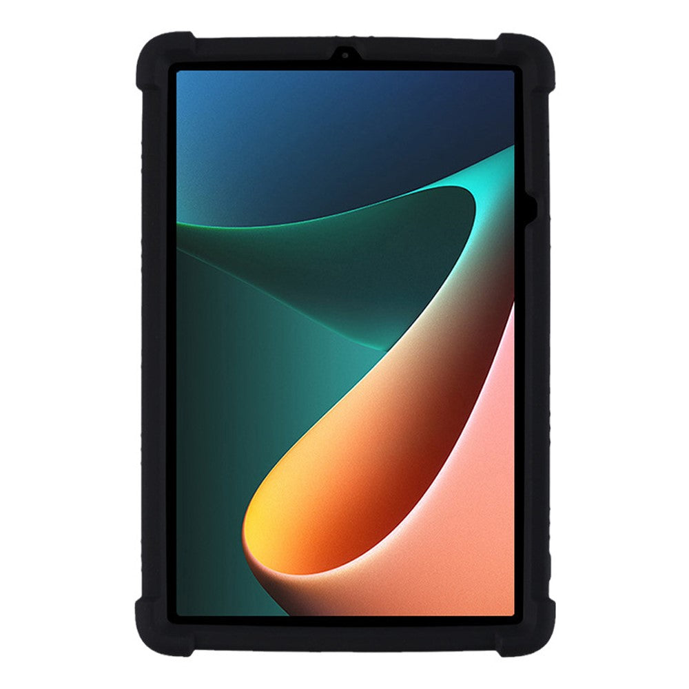 For Xiaomi Pad 5/Pad 5 Pro Reinforced Four Corner Silicone Tablet Case Cover with PC Kickstand