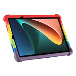 For Xiaomi Pad 5/Pad 5 Pro Reinforced Four Corner Silicone Tablet Case Cover with PC Kickstand