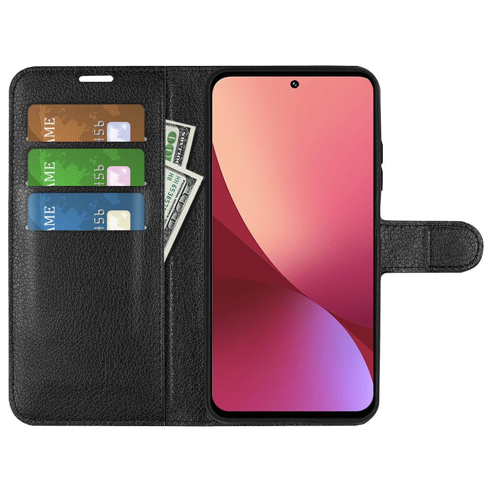 For Xiaomi 12 5G/12X 5G/12S 5G Litchi Texture Leather Cover Full Protection Stand Wallet Mobile Phone Case