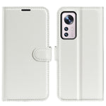 Xiaomi 12 5G/12X 5G/12S 5G Litchitexturerat läderfodral Fullt skyddande stativplånbok för mobilmobil