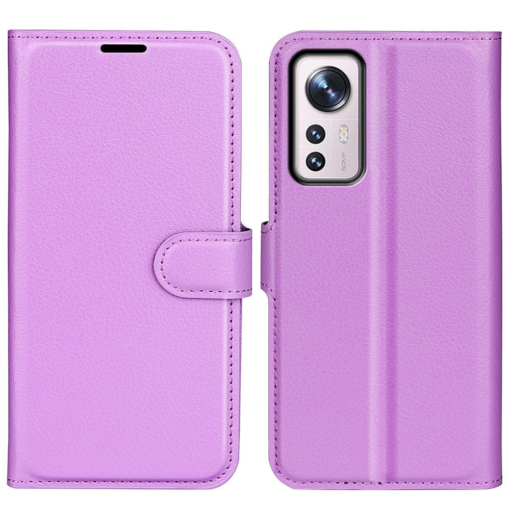 For Xiaomi 12 5G/12X 5G/12S 5G Litchi Texture Leather Cover Full Protection Stand Wallet Mobile Phone Case