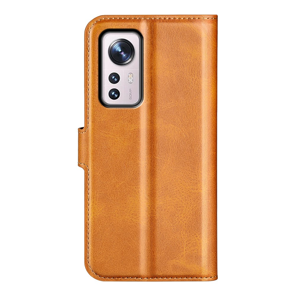 Xiaomi 12 Pro 5G/12S Pro 5G/12 Pro (Dimensity) 5G Texturerat PU-läder + TPU Allround Skyddande Stativ Plånboksfodral