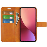 Xiaomi 12 Pro 5G/12S Pro 5G/12 Pro (Dimensity) 5G Texturerat PU-läder + TPU Allround Skyddande Stativ Plånboksfodral