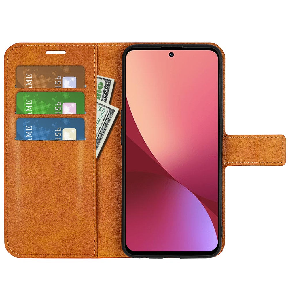 Xiaomi 12 Pro 5G/12S Pro 5G/12 Pro (Dimensity) 5G Texturerat PU-läder + TPU Allround Skyddande Stativ Plånboksfodral