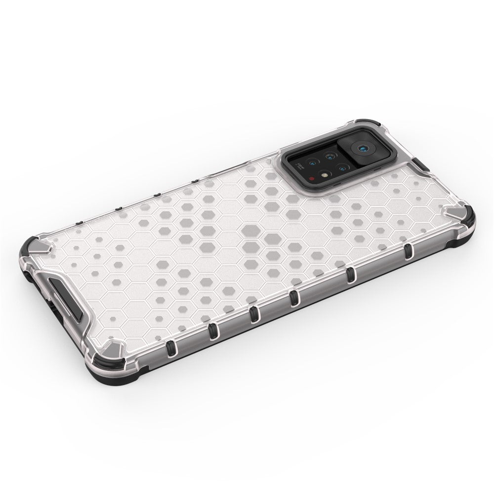 For Xiaomi Redmi Note 12 Pro 4G / 11 Pro 4G (MediaTek) / Note 11 Pro 5G (Qualcomm) Honeycomb Textured Soft TPU + Hard PC Phone Case Hybrid Protective Cover