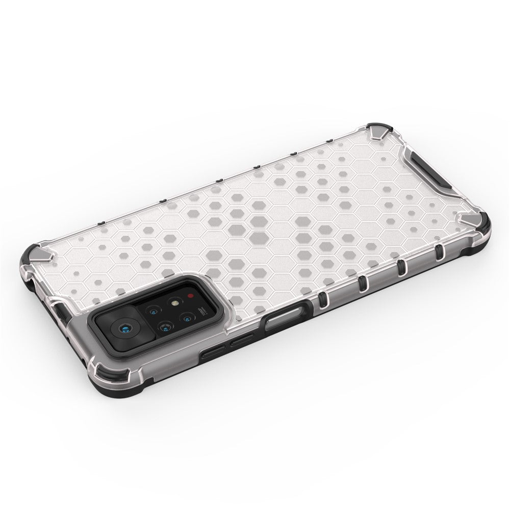 For Xiaomi Redmi Note 12 Pro 4G / 11 Pro 4G (MediaTek) / Note 11 Pro 5G (Qualcomm) Honeycomb Textured Soft TPU + Hard PC Phone Case Hybrid Protective Cover