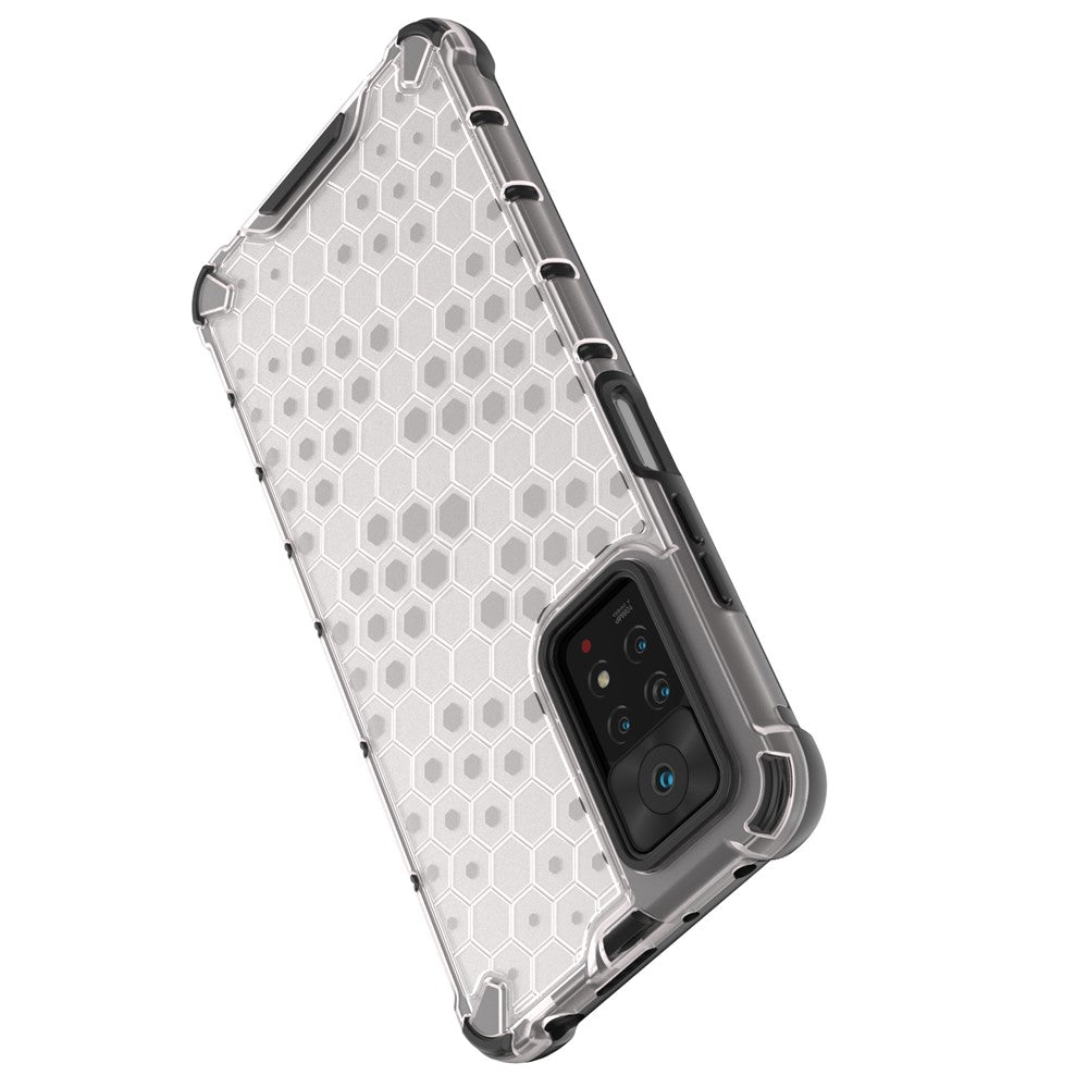 For Xiaomi Redmi Note 12 Pro 4G / 11 Pro 4G (MediaTek) / Note 11 Pro 5G (Qualcomm) Honeycomb Textured Soft TPU + Hard PC Phone Case Hybrid Protective Cover