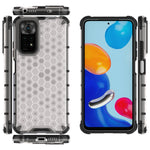 For Xiaomi Redmi Note 11 4G (Qualcomm)/Note 11S 4G Soft TPU + Hard PC Case Honeycomb Textured Anti-scratch Phone Cover