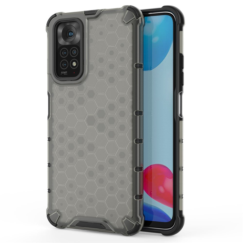 Xiaomi Redmi Note 11 4G (Qualcomm)/Note 11S 4G Mjukt TPU + Hårt PC-skal med bikakemönster och reptåligt mobilskal