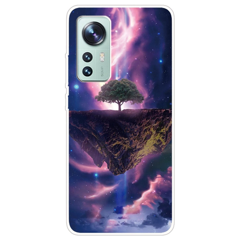 For Xiaomi 12/12X/12S 5G IMD Workmanship Phone Case Soft TPU Shock Absorption Slim Pattern Printing Protective Cover