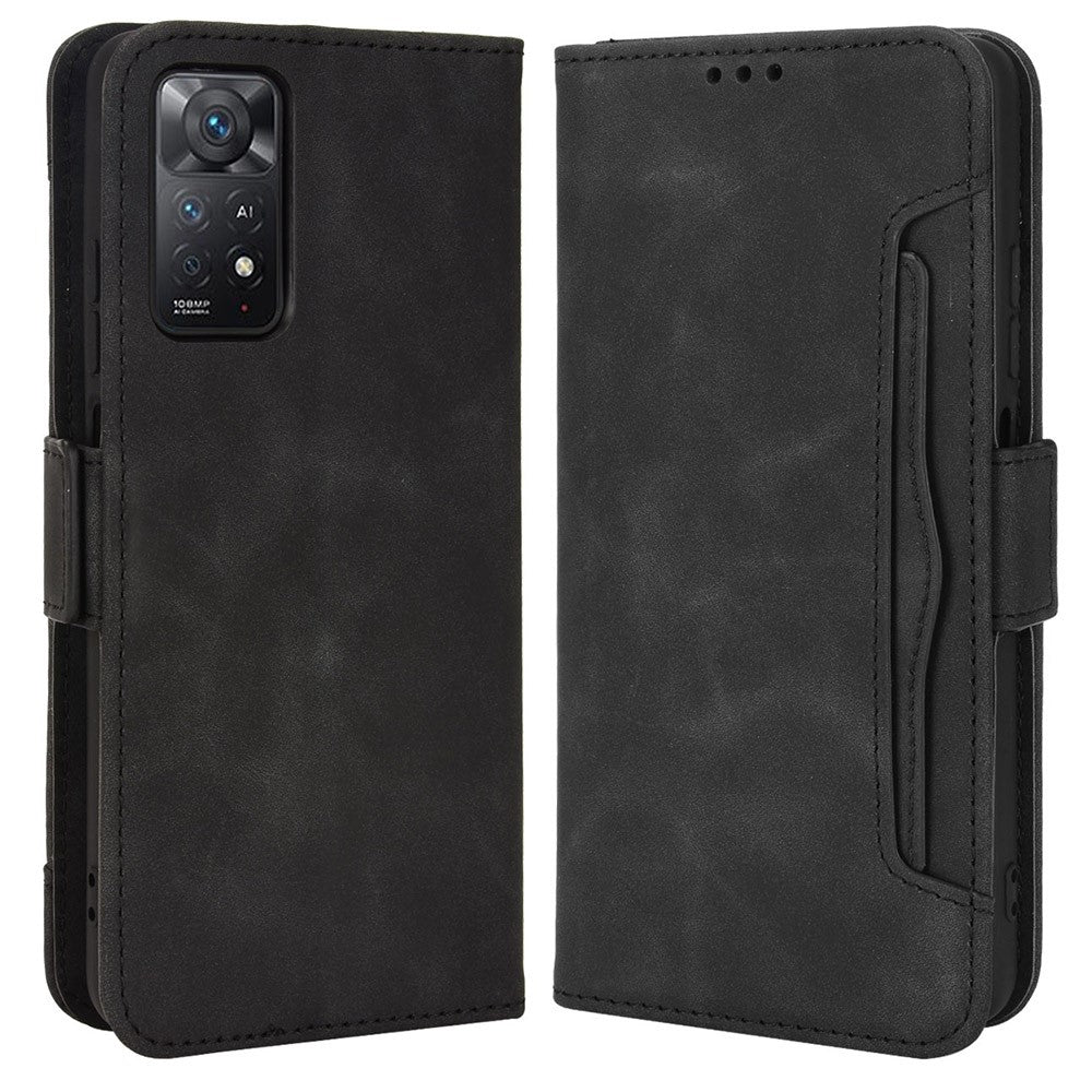 Xiaomi Redmi Note 11 Pro 4G (MediaTek) / Note 11 Pro 5G (Qualcomm) / Note 12 Pro 4G / Note 11E Pro 5G Plånboksfodral PU-läder Stativ Magnetspänne Stötsäkert fodral med flera kortplatser