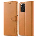 LC.IMEEKE Läderfodral till Xiaomi Redmi Note 11 4G (Qualcomm)/Redmi Note 11S 4G Folio Flip Plånboksfodral