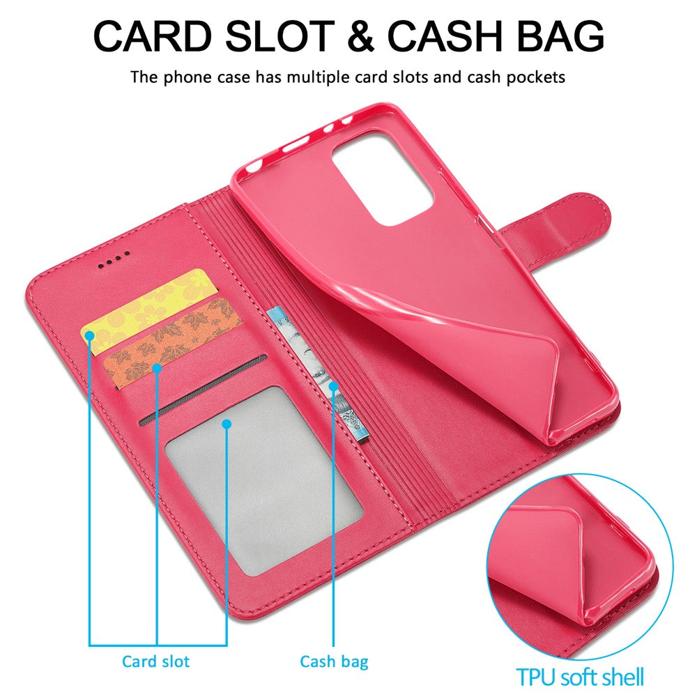 LC.IMEEKE Leather Wallet Phone Case for Xiaomi Redmi Note 12 Pro 4G / 11 Pro 4G (MediaTek) / Note 11 Pro 5G (Qualcomm) with Adjustable Stand