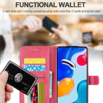 LC.IMEEKE Leather Wallet Phone Case for Xiaomi Redmi Note 12 Pro 4G / 11 Pro 4G (MediaTek) / Note 11 Pro 5G (Qualcomm) with Adjustable Stand
