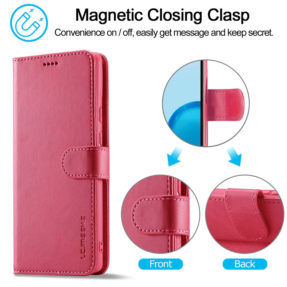 LC.IMEEKE Leather Wallet Phone Case for Xiaomi Redmi Note 12 Pro 4G / 11 Pro 4G (MediaTek) / Note 11 Pro 5G (Qualcomm) with Adjustable Stand