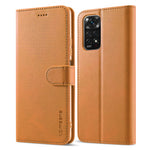 LC.IMEEKE læderetui til Xiaomi Redmi Note 12 Pro 4G / 11 Pro 4G (MediaTek) / Note 11 Pro 5G (Qualcomm) med justerbart stativ