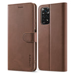 LC.IMEEKE Leather Wallet Phone Case for Xiaomi Redmi Note 12 Pro 4G / 11 Pro 4G (MediaTek) / Note 11 Pro 5G (Qualcomm) with Adjustable Stand