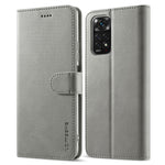 LC.IMEEKE Leather Wallet Phone Case for Xiaomi Redmi Note 12 Pro 4G / 11 Pro 4G (MediaTek) / Note 11 Pro 5G (Qualcomm) with Adjustable Stand