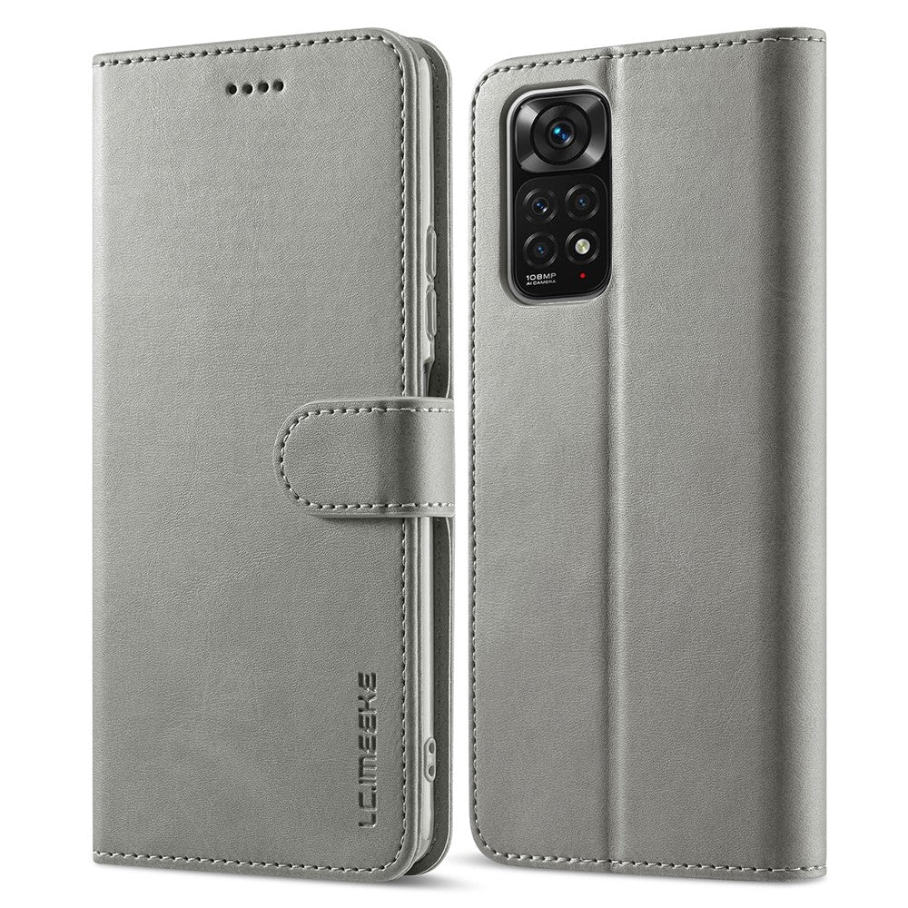 LC.IMEEKE Leather Wallet Phone Case for Xiaomi Redmi Note 12 Pro 4G / 11 Pro 4G (MediaTek) / Note 11 Pro 5G (Qualcomm) with Adjustable Stand