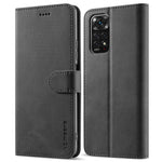 LC.IMEEKE Leather Wallet Phone Case for Xiaomi Redmi Note 12 Pro 4G / 11 Pro 4G (MediaTek) / Note 11 Pro 5G (Qualcomm) with Adjustable Stand