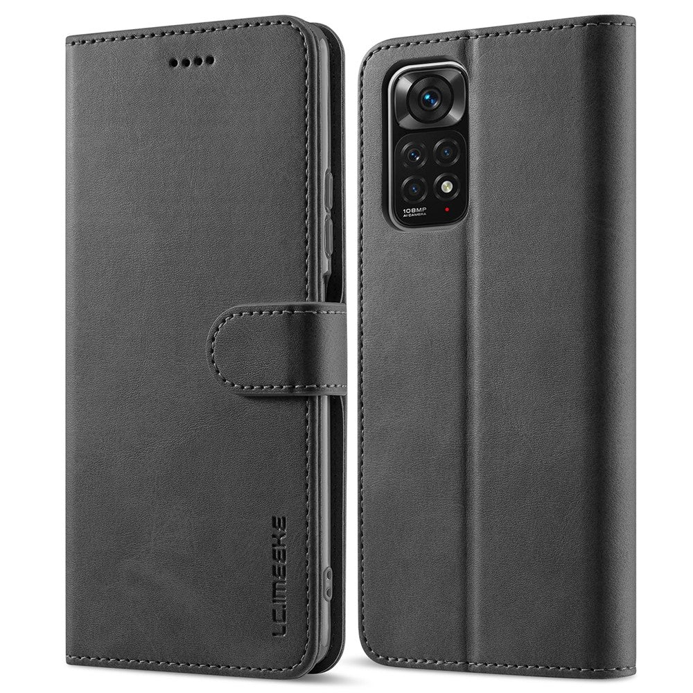 LC.IMEEKE Leather Wallet Phone Case for Xiaomi Redmi Note 12 Pro 4G / 11 Pro 4G (MediaTek) / Note 11 Pro 5G (Qualcomm) with Adjustable Stand