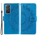 For Xiaomi Redmi Note Note 12 Pro 4G / 11 Pro 4G (MediaTek) / Redmi Note 11 Pro 5G (Qualcomm) PU Leather + Inner TPU Shockproof Cover Stand Imprinted Mandala Flower Flip Wallet Case with Strap