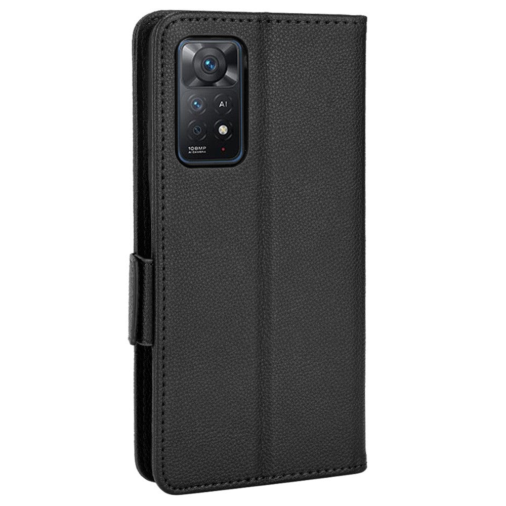 For Xiaomi Redmi Note 11 Pro 4G (MediaTek) / Note 11 Pro 5G (Qualcomm) / Note 12 Pro 4G / Note 11E Pro 5G  / Redmi Note 11E Pro 5G Stylish Litchi Texture PU Leather Flip Wallet Case with Stand Function