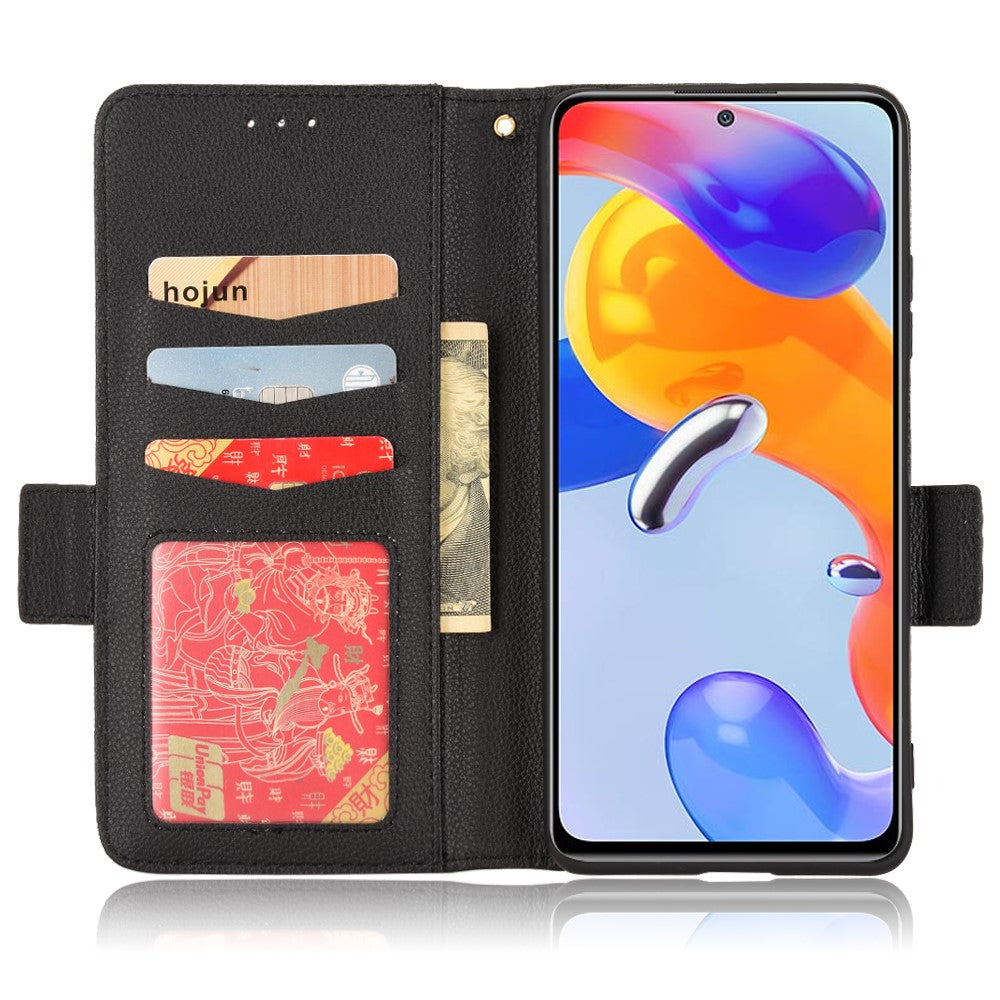 For Xiaomi Redmi Note 11 Pro 4G (MediaTek) / Note 11 Pro 5G (Qualcomm) / Note 12 Pro 4G / Note 11E Pro 5G  / Redmi Note 11E Pro 5G Stylish Litchi Texture PU Leather Flip Wallet Case with Stand Function