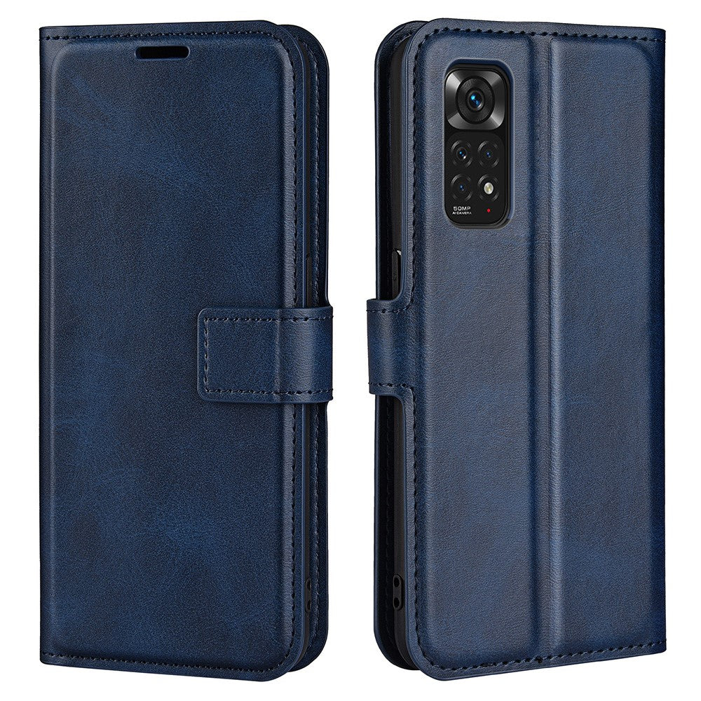 For Xiaomi Redmi Note 11 4G (Qualcomm) / Redmi Note 11S 4G Full Protection Textured PU Leather Wallet Case Stand Magnetic Folio Phone Cover