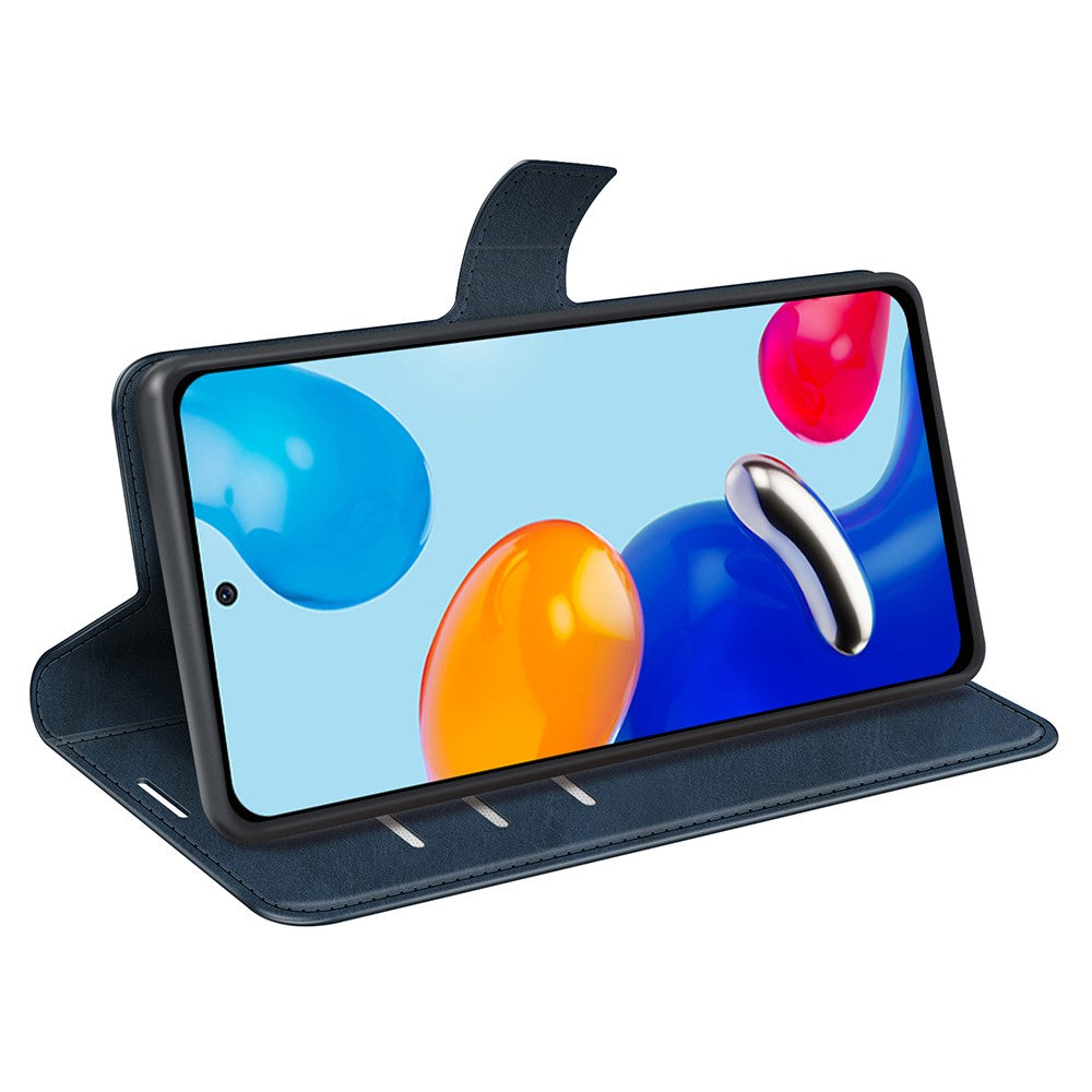 Xiaomi Redmi Note 11 4G (Qualcomm) / Redmi Note 11S 4G Fullt skydd, texturerat PU-läder, plånboksfodral, stativ, magnetiskt folio-fodral, mobilskal