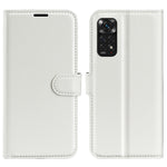 Xiaomi Redmi Note 11 4G (Qualcomm) / Redmi Note 11S 4G Litchitextur Vikbart Stativ mobilskal PU-läder Magnetisk Stängning Plånboksfodral med Flip