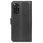 For Xiaomi Redmi Note 11 4G (Qualcomm) / Redmi Note 11S 4G Litchi Texture Folding Stand Phone Case PU Leather Magnetic Closure Wallet Flip Cover