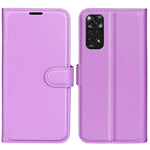 Xiaomi Redmi Note 11 4G (Qualcomm) / Redmi Note 11S 4G Litchitextur Vikbart Stativ mobilskal PU-läder Magnetisk Stängning Plånboksfodral med Flip