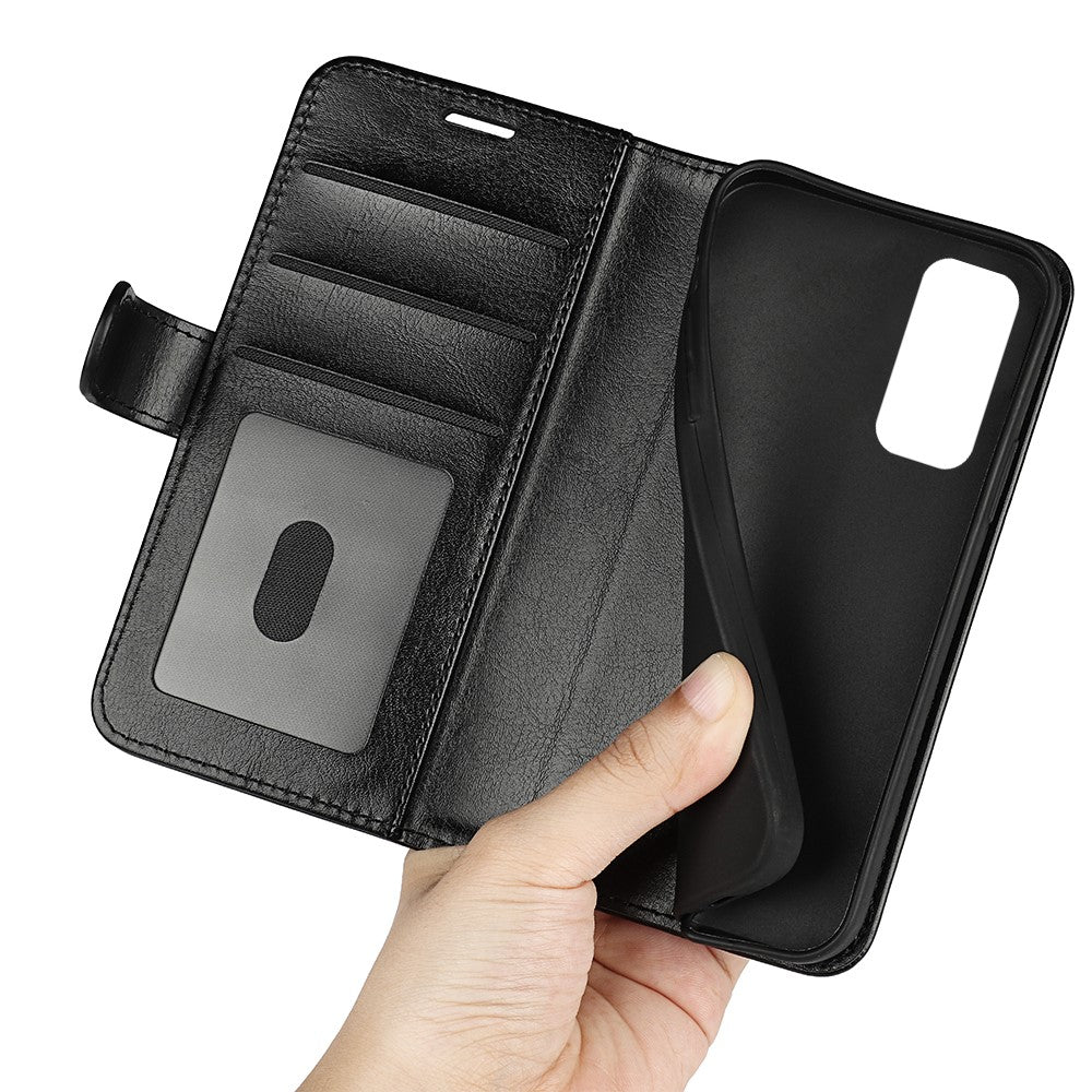 For Xiaomi Redmi Note 11 4G (Qualcomm) / Redmi Note 11S 4G PU Leather Wallet Flip Phone Case Crazy Horse Texture Magnetic Closure Stand Cover