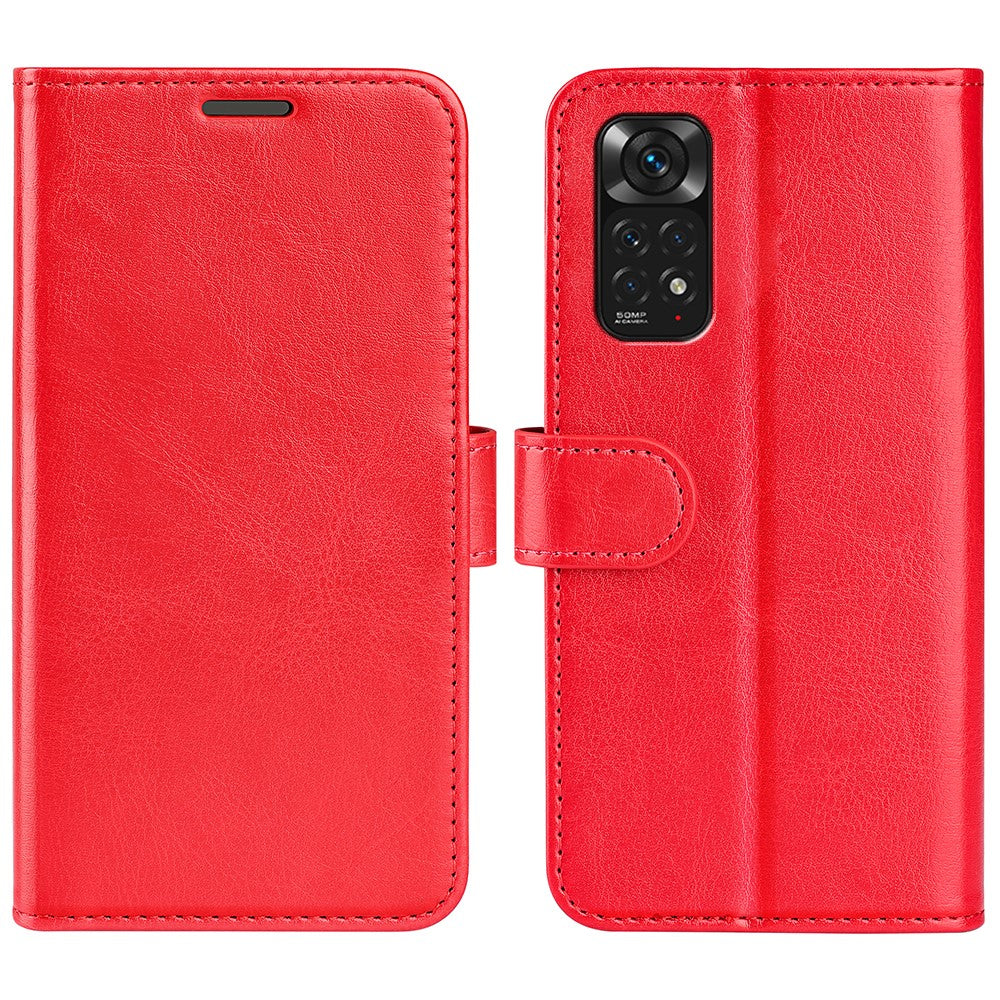For Xiaomi Redmi Note 11 4G (Qualcomm) / Redmi Note 11S 4G PU Leather Wallet Flip Phone Case Crazy Horse Texture Magnetic Closure Stand Cover